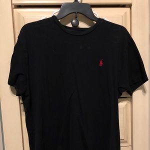 black polo shirt